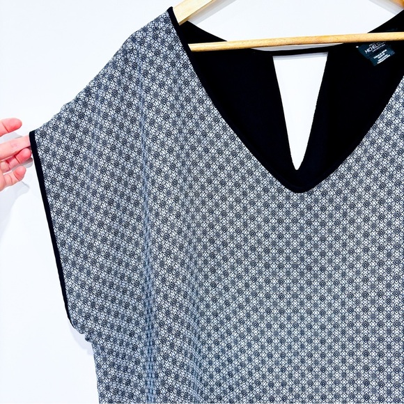 MICHEL STUDIO Grey and black patterned top - Picture 3 of 8